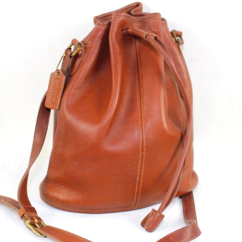 Vintage Coach Leather Bucket Bag